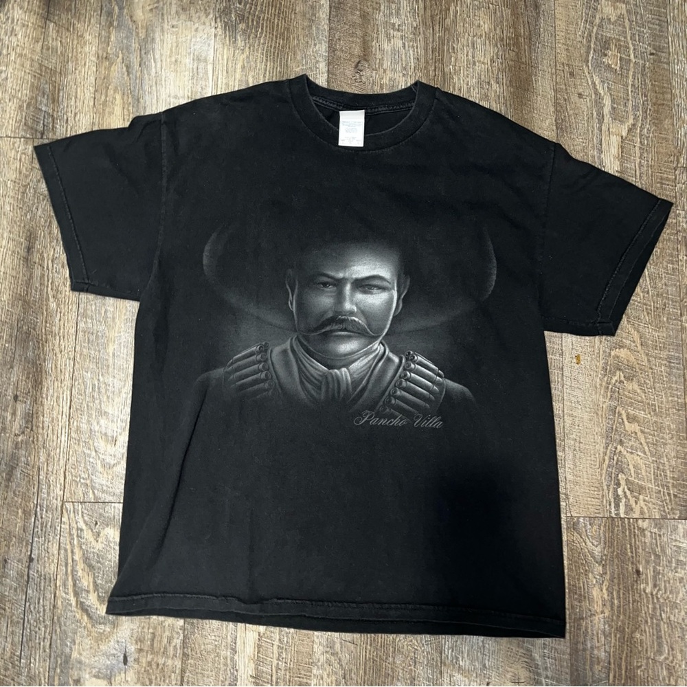 Rare‎ Vintage Pancho Villa Mexican / Mexico Revolutionary Shirt Sz L
